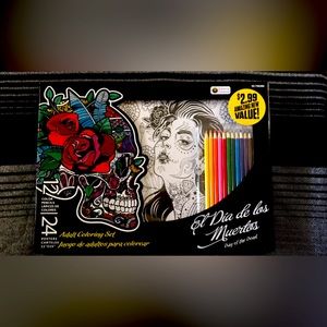 El Dia de Los Muertos •Day of the Dead• Adult Coloring Set